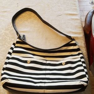 Striped shoulder bag